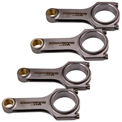 4x Forged 4340 EN24 Connecting Rods compatible for Acura/HondaB18A B18B B20B B20Z Engine